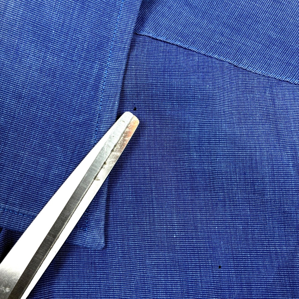 Brooks Brothers Makers Shirt Mens 16.5 - 36 Dark Blue Chambray Ivy USA VTG - Picture 9 of 14